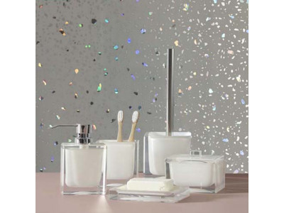 Grey Sparkle 1000MM x 2.4m Shower Wall Panels Wet Wall Panels  10mm Thick 