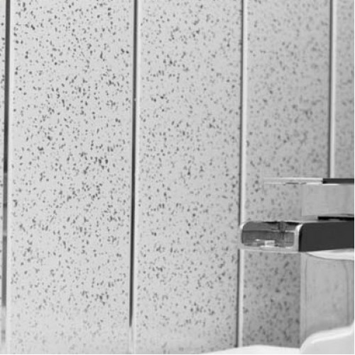 1 x White Sparkle Silver 2 Strip  PVC Wet Wall Panels  x 2700mm x 8mm x250mm 