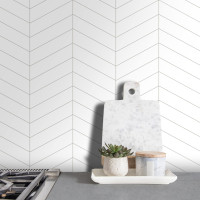 1000MM x 2.4m  X 10mm Thick Shower  Wet Wall Panels  Chevron