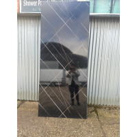 1000MM x 2.4m  X 10mm Thick Shower  Wet Wall Panels  Black Laurent 