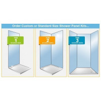 Black Sparkle Shower Wet Wall Panels Kit - 1000mm x 2400mm x 10mm, 2-Sided Cubicle