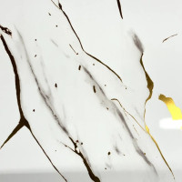 1000MM x 2.4m  X 10mm Thick Shower  White Gold Marble