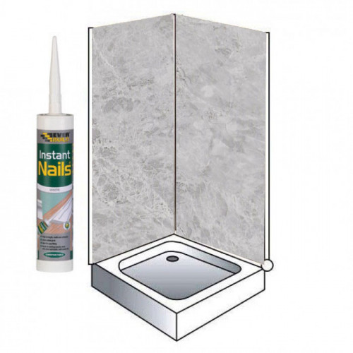 Premium fino Grey Shower Wet Wall Panels Kit 1000MM x 2.4m X 10mm 2 Sided Cubicle OFF Premium fino Grey Shower Wet Wall Panels Kit 1000MM x 2.4m X 10mm 2 Sided Cubicle OFF