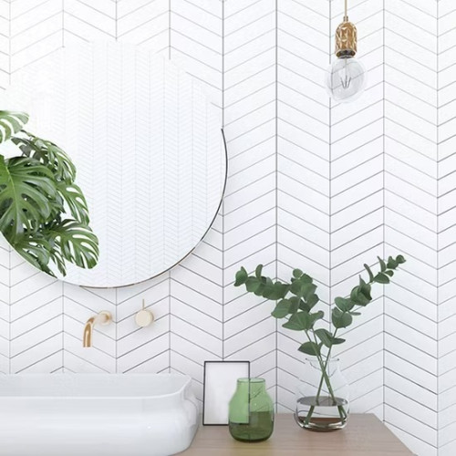 1000MM x 2.4m  X 10mm Thick Shower  Wet Wall Panels  Chevron