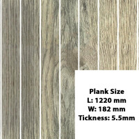 Frost Wood Effect Vinyle Flooring Planks, 5.3 m2 With Free Under Layer