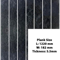 Dark Grey Oak Wood Vinyle Flooring Planks, 10.6 m2 With Free Under Layer Dark Grey Oak Wood Vinyle Flooring Planks, 10.6 m2 With Free Under Layer