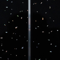 1 x Black Sparkle  Silver 2 Strip PVC Wet Wall Panels  200mm x 2700mm x 8mm  30% OFF