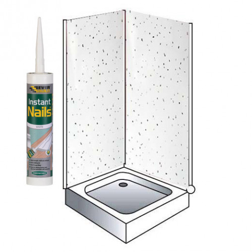 Aritic Sparkle Shower Wet Wall Panels Kit 1000MM x 2.4m  X 10mm 2 Sided Cubicle 20% OFF